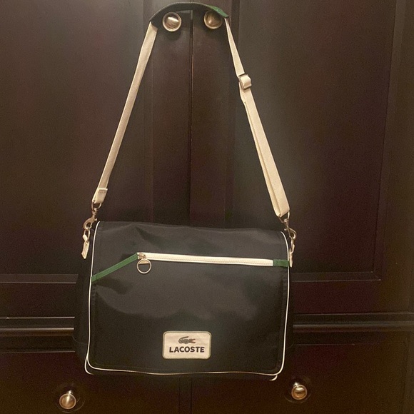 Lacoste Handbags - LACOSTE Nylon laptop bag. Crossbody.